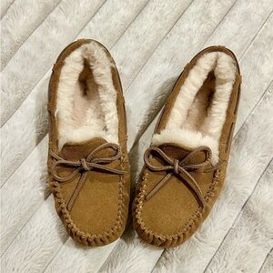 UGG Cozy Tan Moccasin Slippers